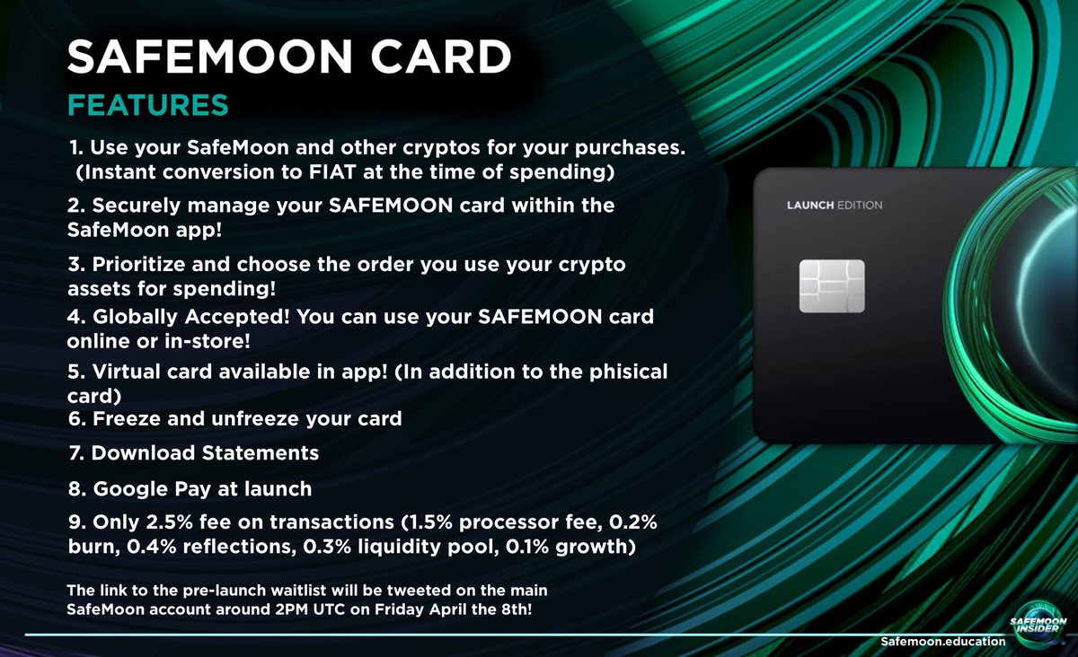 FaboisMe's tweet photo. #SAFEMOON CARD features 
Which one is your favorite? 
👀💳🚀🌕 https://t.co/ErWTJF0MBs