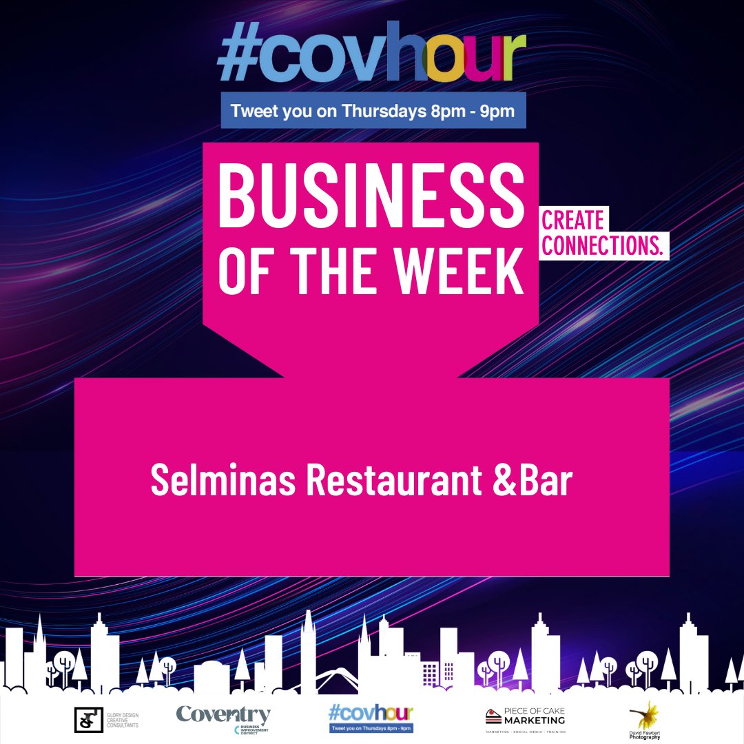 Congratulations to <a href="/SelminasCov/">SelminasRestaurant&Bar</a> 

Being #covhour Business of the Week 

Food is amazing 

#covhour