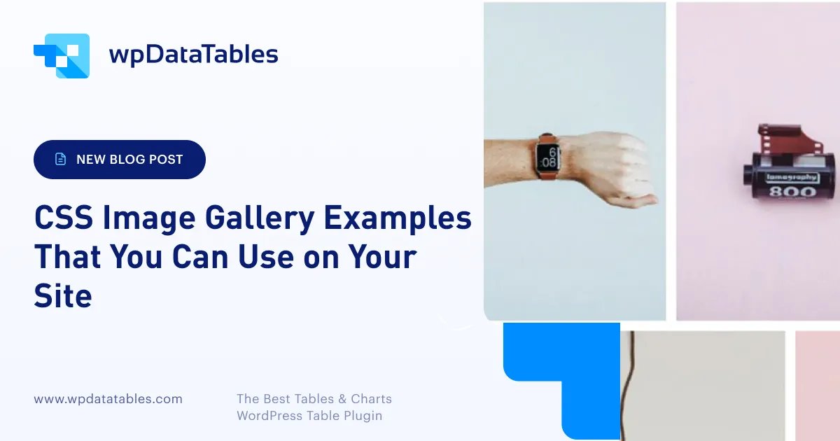 wpdatatables's tweet image. Enhancing the built-in image gallery functionality and user experience with CSS can work great for artists that want to display their art or for bloggers that are into photography and want to get more clients.
wpdatatables.com/css-image-gall…
#wpdatatables #datatables #WordPress #plugin