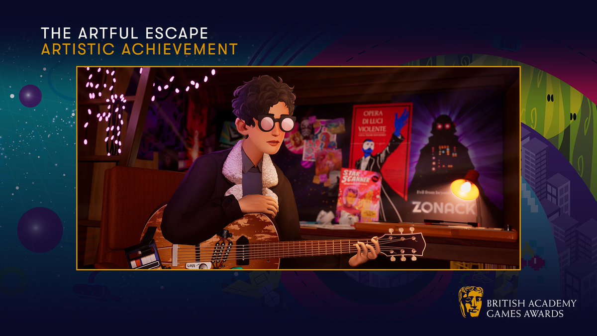 The Artful Escape gets its win in the Artistic Achievement category! #BAFTAGames