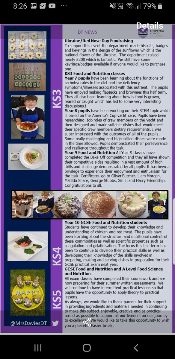 MrsDaviesDT's tweet photo. Another busy half term in the Design and Technology department @chepstowschool Check out what we have been up to in our Spring newsletter below #impact #challenge #deepeningthinking #engagement https://t.co/b3ELdGskre