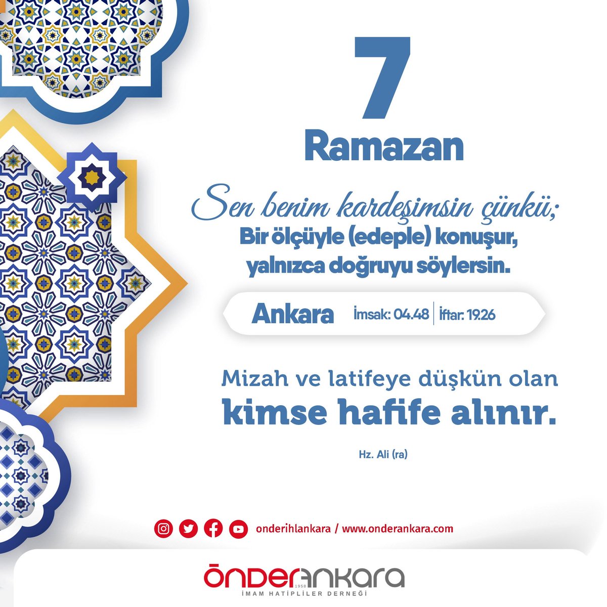 Kardeşim, 
Edepli ol,
Muhabbette haddi aşma ki kardeşliğimiz daim olsun.

#onderihlankara
#önderihl