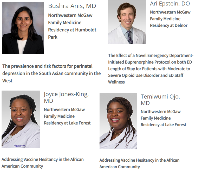 NUFSMFamMed's tweet photo. Up next, sessions on improving bone health screening, the impact of Covid on wellness, evaluating journal club, addressing vaccine hesitancy, IPV curriculum development, Buprenorphine Protocol on ED outcomes, and perinatal depression in the South Asian community #ResResearch https://t.co/qovnDnNE6o