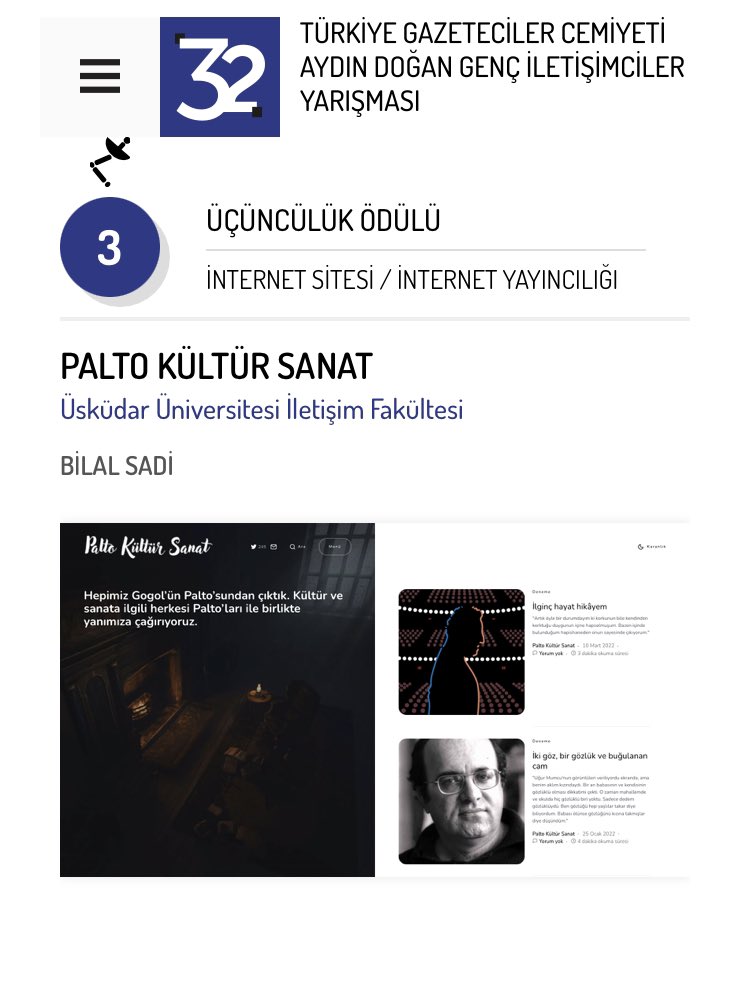bilalsadi_'s tweet photo. Genç bir gazeteci olarak, meslek hayatımın henüz başındayken böyle değerli bir ödülün sahibi olmayı hayatım boyunca gururla anacağım. 

@TGCTr ve @adoganvakfi ‘nın Genç İletişimciler Yarışması’ndaki değerli jüri üyelerine teşekkürlerimi sunuyorum. https://t.co/Idt2nEpDwv