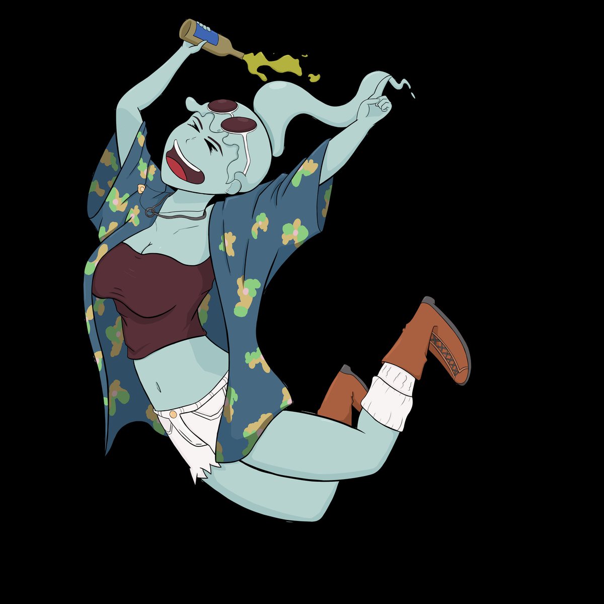 michel_huggbees's tweet photo. Me rechazó brutalmente, era mal hablada y borracha, y aún así, ahí va la mejor waifu del juego.
#monsterprom #arte #ilustracion https://t.co/XZRUldXZKx