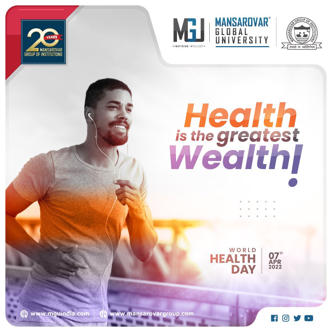 World Health Day aims to build a world with clean air, safe water, and sanitation, where healthy food is available to all, cities are livable, economies are climate-resilient and focused on health and well-being.
#WorldHealthDay2022 #healthylifestyle
