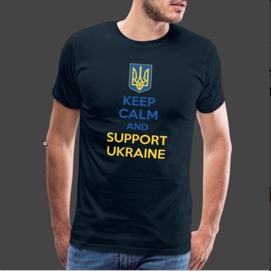 My son's idea! Here's the new design.  Remember we make 0 on this and all proceeds go to Ukraine automatically. If you want this design on something else let me know and it will be there ASAP. #ukraine focusinshineout.com/products/umc6-… #SupportUkraine #SupportUkrainians #UkraineRussiaWar