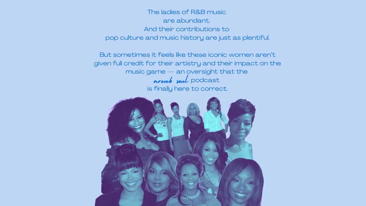 The ladies of R&amp;B music are abundant. And their contributions to pop culture and music history are just as plentiful.

And the @ArenbSoul podcast is the place to celebrate the women of R&amp;B music's artistry and their impact on the music game.

anchor.fm/arenb-soul