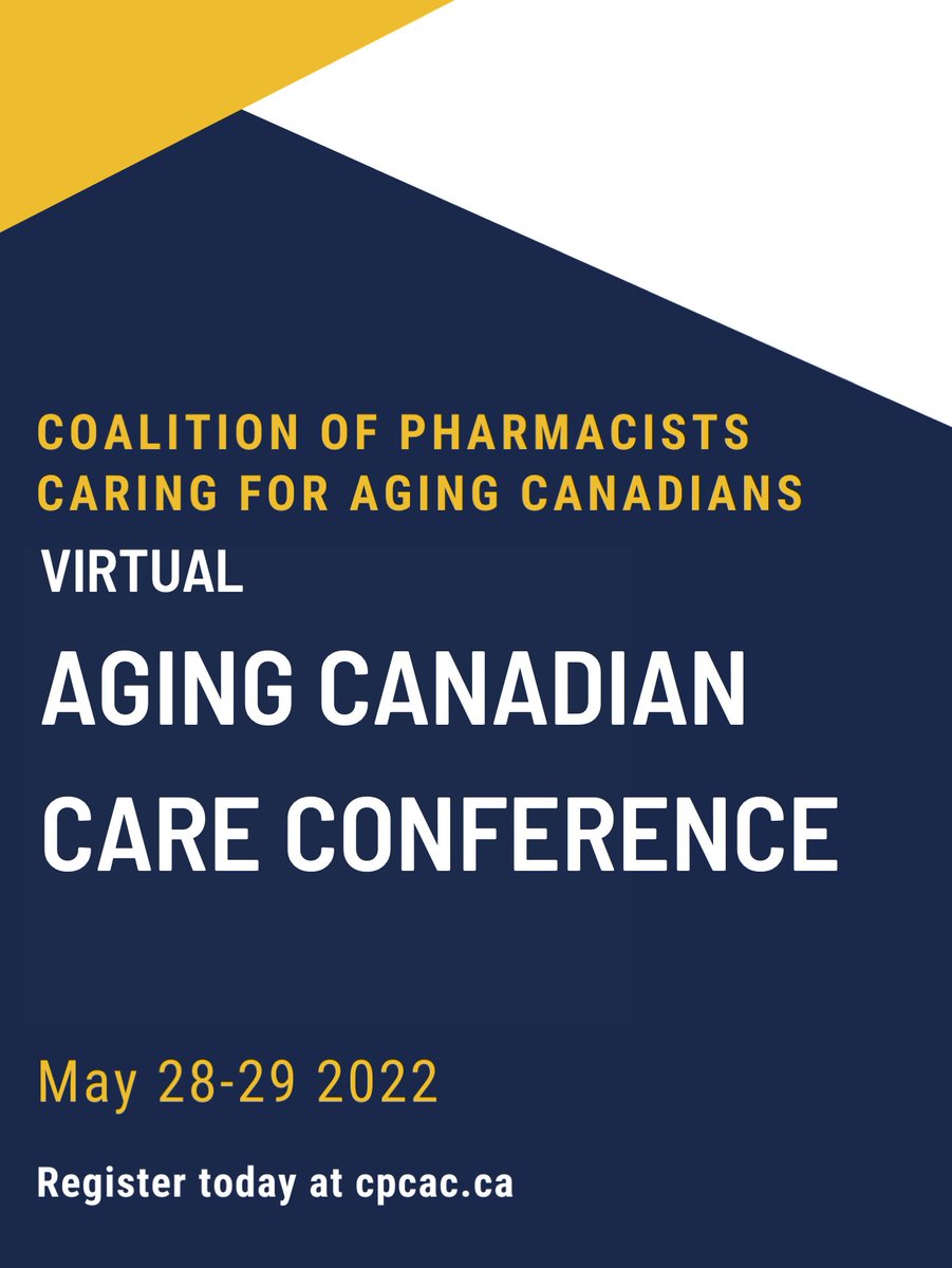 Interested in learning about how to improve upon the care you deliver to seniors? Sign up for CPCAC’s Aging Canadian Care Conference taking place virtually from May 28-29 2022 by May 22 to further your understanding of geriatric care. Register at cpcac.ca