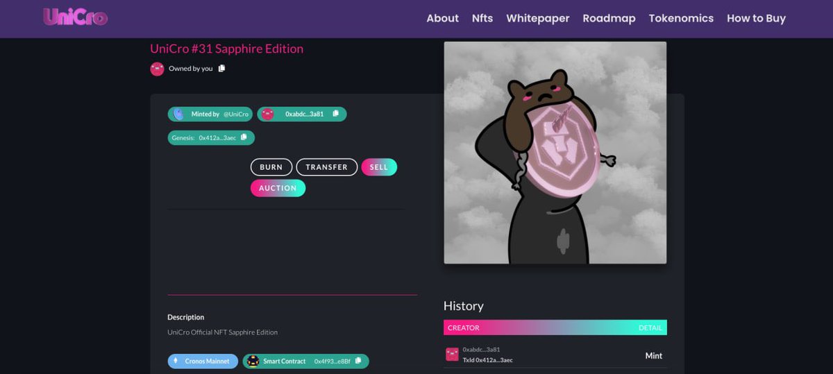 #CRO #CronosChain #moonshot 

#UniCro $UCRO

1st Crypto/NFT token that is completely community-driven. First #NFTs platform on #Cronos chain

dexscreener.com/cronos/0xA4ef2…

CronaSwap: app.cronaswap.org/swap?outputCur…

Bogged: app.bogged.finance/cro/swap?token…

Very #bullish

t.me/UniCro_Token