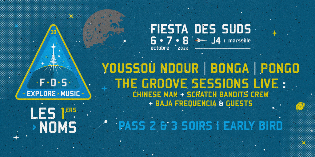 infoconcert's tweet photo. 🚀 La @fiestadessuds fait son grand retour !

➡️ Du 6 au 8 octobre, à Marseille, la Fiesta Des Suds perpétue sa grande tradition d’exploration en invitant une constellation d’artistes: Bonga, Pongo, @YoussouNdourSN ou encore @scratchbandits !

🎟️ https://t.co/cuNqPomENM https://t.co/V9lRAkWEte