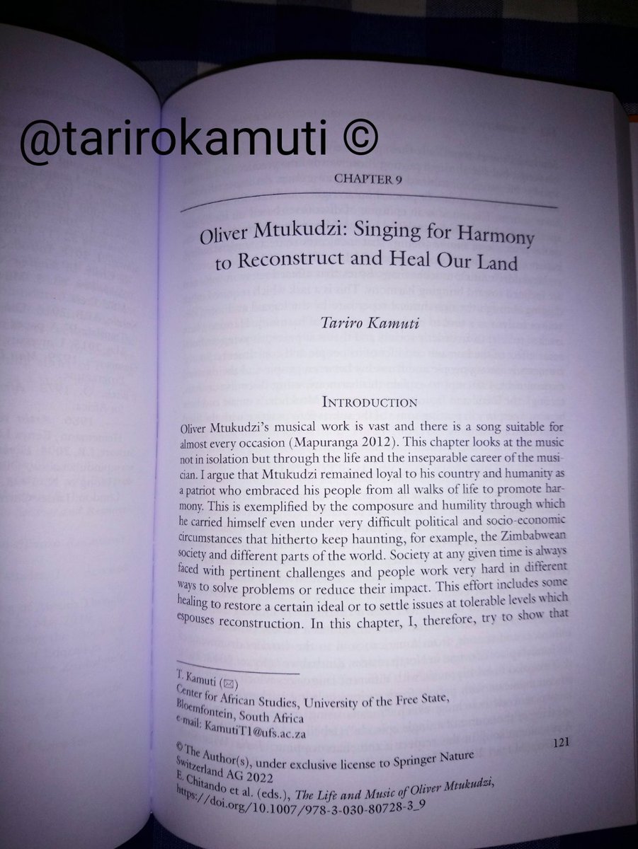 tarirokamuti's tweet photo. I got my copy. The book is jam-packed with twenty chapters. My participation in this project will forever remain a highlight in my research and writing career as I got a chance to pay tribute to our icon @TukuOfficial (continue to rest in peace). https://t.co/ipjXsV0KpF