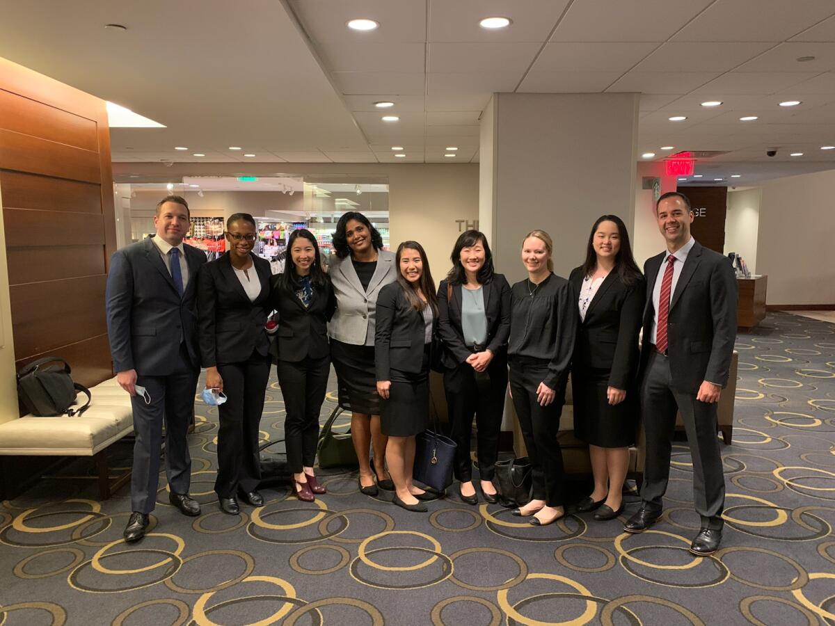 Members of the 2021-2022 Young Physician Leadership Scholars Program gather to network before meeting with Members of Congress on behalf of GI patients and physicians in Washington, DC! #ACGInstitute #ACGAdvocacyDay #YPLSP #FutureofGI