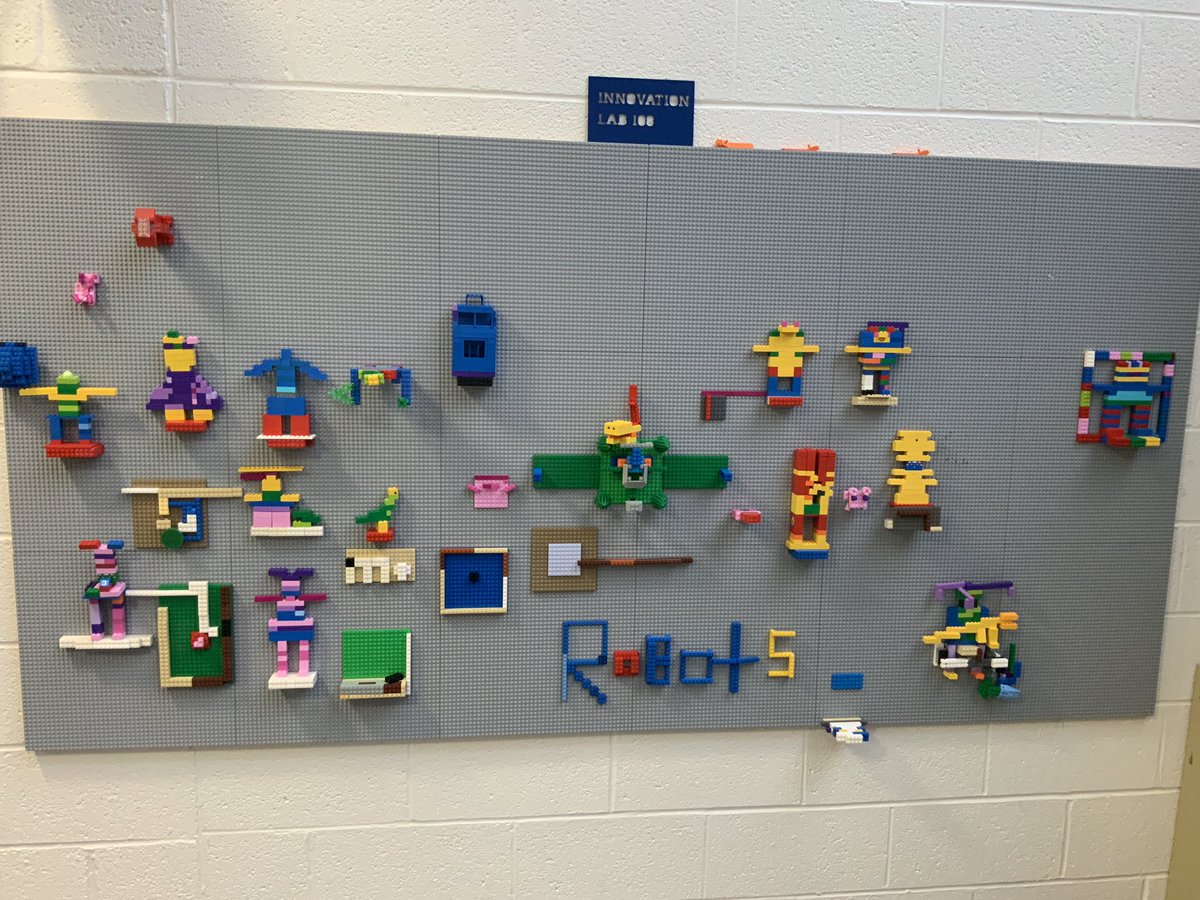 From sketches to the #lego wall! I love these designs from our first graders! <a href="/FHInnovation/">FlintHillInnovation</a> #myflinthill