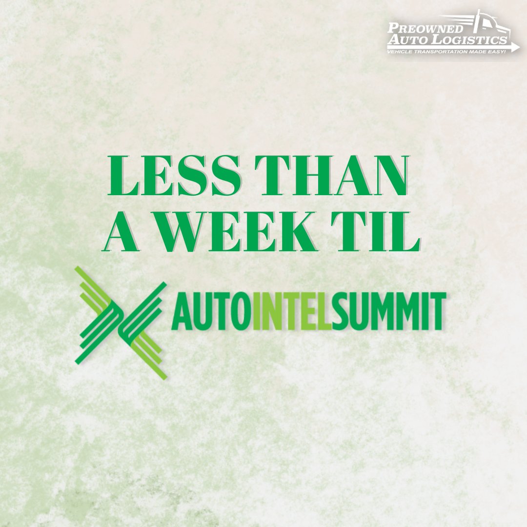 POAutoLogistics's tweet photo. Less than a week until Auto Intel Summit! It's where auto industry thought leaders share ideas and think towards the future. The PAL team is excited to listen, learn, join the conversation, and find opportunities during a time of unprecedented change!  

#AutoIntelSummit https://t.co/JDnRxeqbio