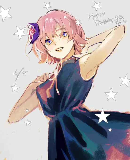 希佐ちゃんおめでとう〜🌟

#立花希佐誕生日0408 
#ユニヴェール美術部 