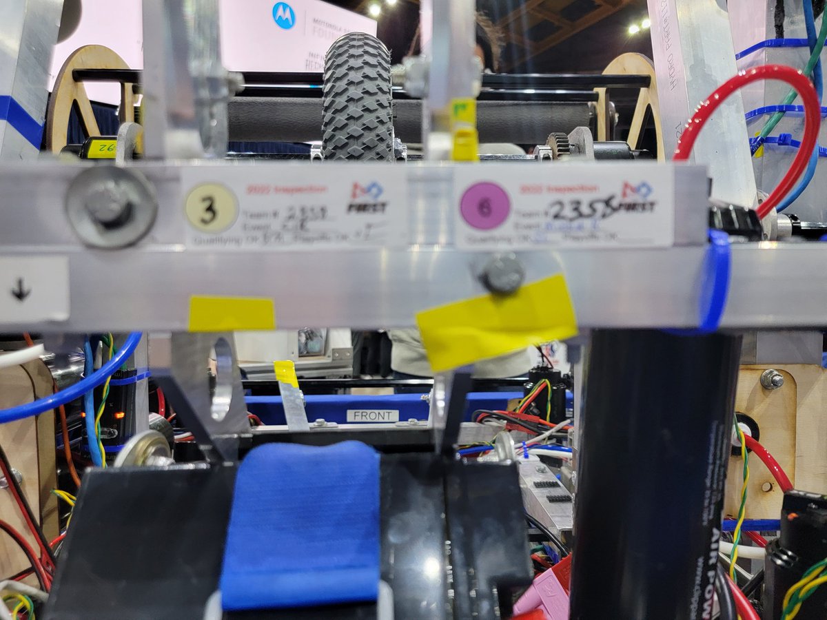 Bearbotics (@bearbotics2358) on Twitter photo Passed inspection, now we're getting ready for practice matches after lunch!
#omgrobots #RAPIDREACT
<a href="/Designcraft_Inc/">Designcraft</a> <a href="/RingsandSprings/">Smalley Steel Ring</a>
<a href="/EchoRobotics/">ECHO Robotics</a> Passed inspection, now we're getting ready for practice matches after lunch!
#omgrobots #RAPIDREACT
<a href="/Designcraft_Inc/">Designcraft</a> <a href="/RingsandSprings/">Smalley Steel Ring</a>
<a href="/EchoRobotics/">ECHO Robotics</a>
