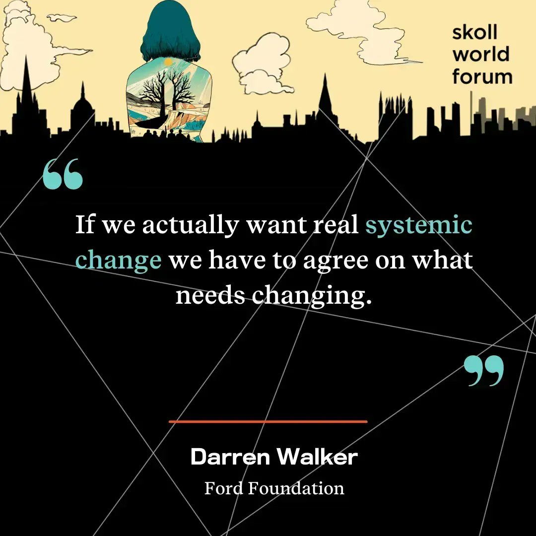 SkollFoundation's tweet image. Advancing racial equity means building diverse boards and management teams, supporting proximate leaders and being transparent about practices, explains @FordFoundation's @DarrenWalker. #SkollWF