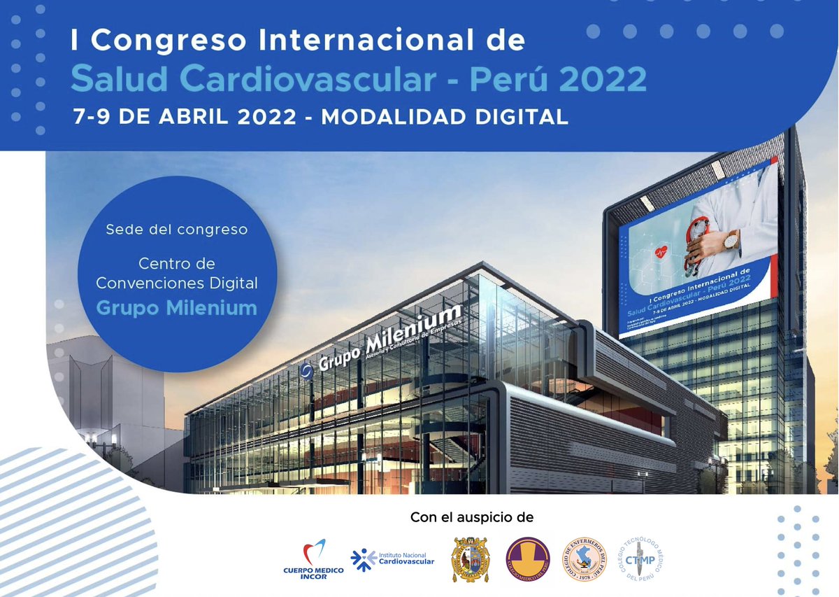 socimecar's tweet photo. ¡Ya empezó el I Congreso Internacional de Salud Cardiovascular - Perú 2022! 
@socimecar @SIAC_cardio @APCyCCV @Cardio_ciencias @ACMrevista #cardiovasc2022 https://t.co/RpJj7XaQI7