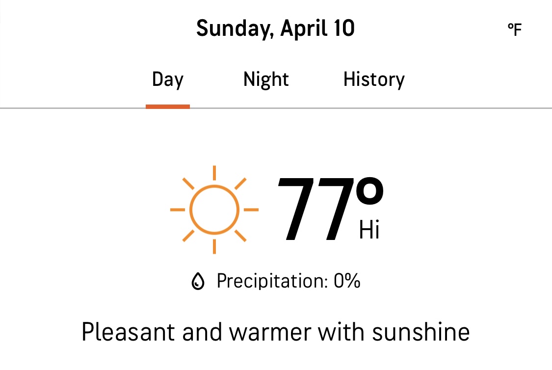 FinishOnThe50's tweet photo. Sunday is shaping up to be a great day!

Still time to register:  https://t.co/QEdUfUGuj1

#FinishOnThe50 https://t.co/nJop7YbMFW