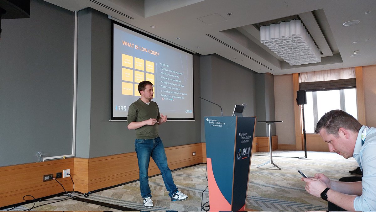 Last session of a great first day #EPPC22 by <a href="/appieschot/">Albert-Jan Schot</a> an API is not a connector.