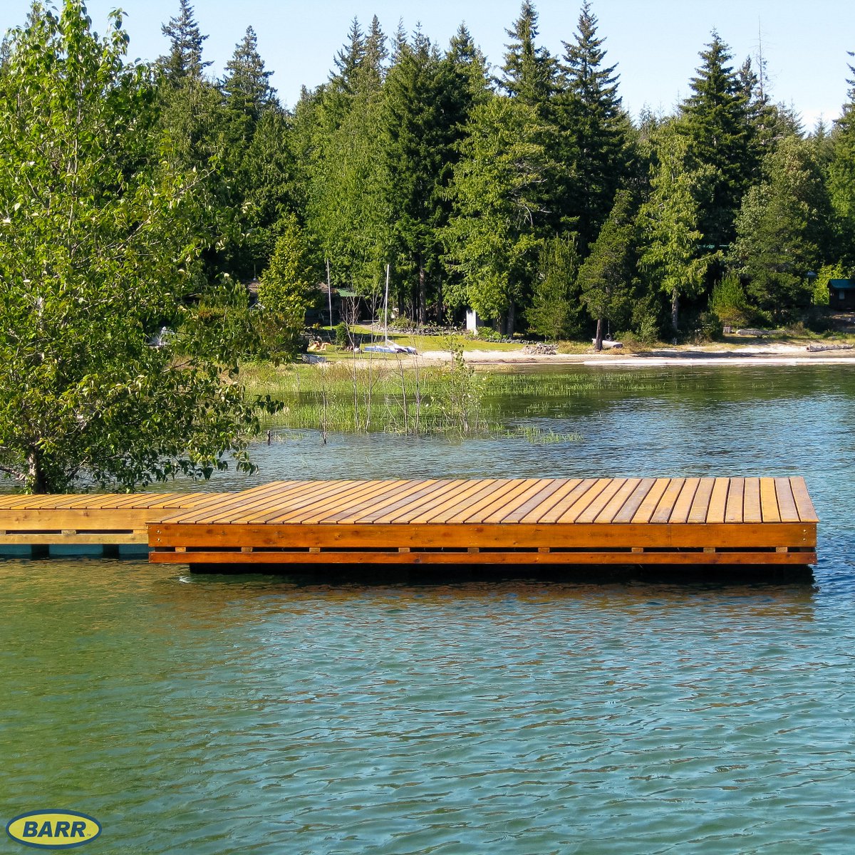 barrplastics's tweet photo. Some more dock inspiration for this summer. This DIY project comes from Vancouver Island, using our 4'x20' and 10'x20' DIY wooden frame dock building kits. 

Aesthetically speaking, the simplicity of this design does wonders, and having it on such a beautiful lake also helps. https://t.co/f0TVqKCOSg
