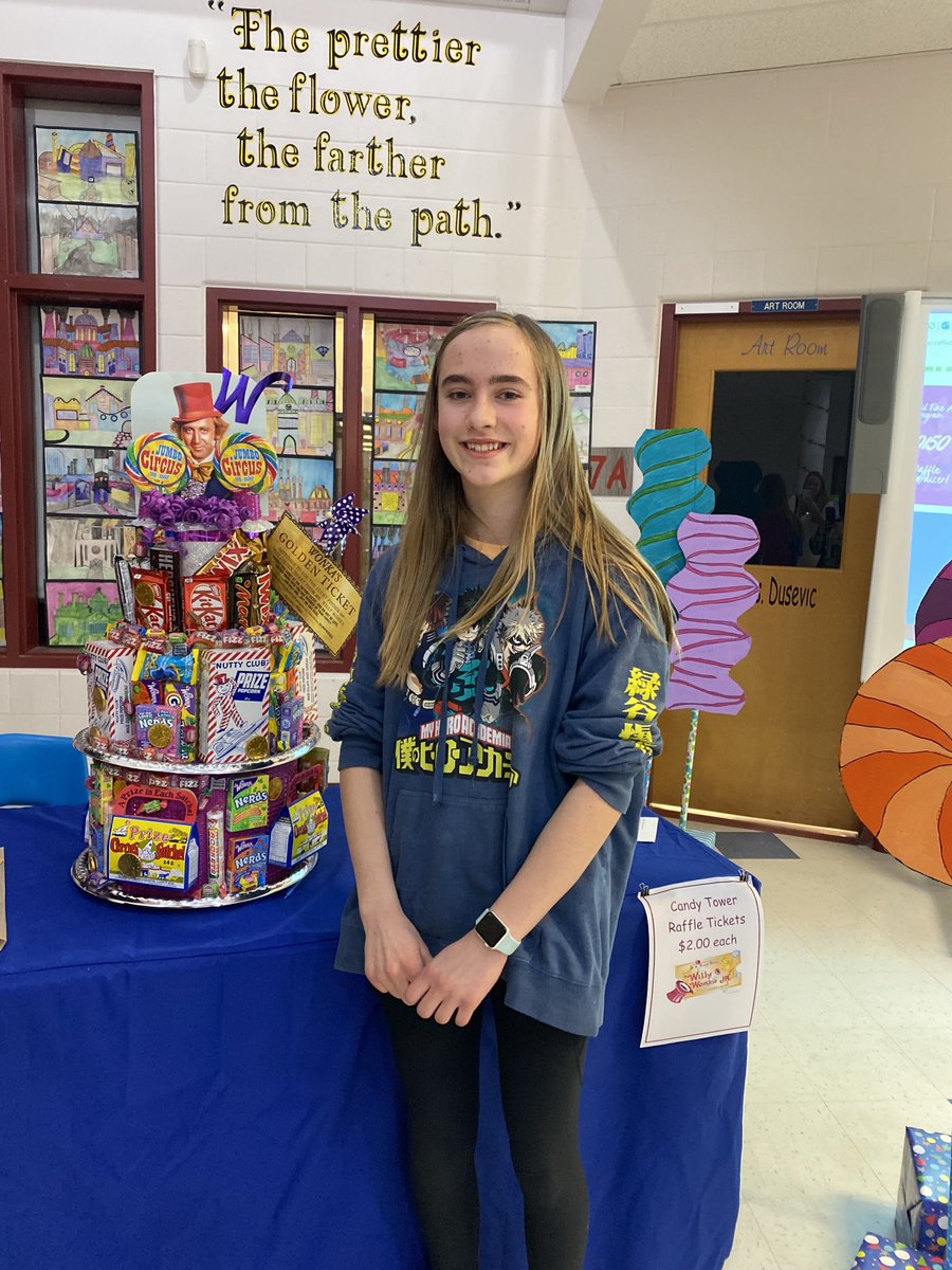 StBasil_CCSD's tweet photo. Congratulations to Melia for winning the candy tower raffle draw last night. #candyoverload #delicious https://t.co/vX75mMG2Ru