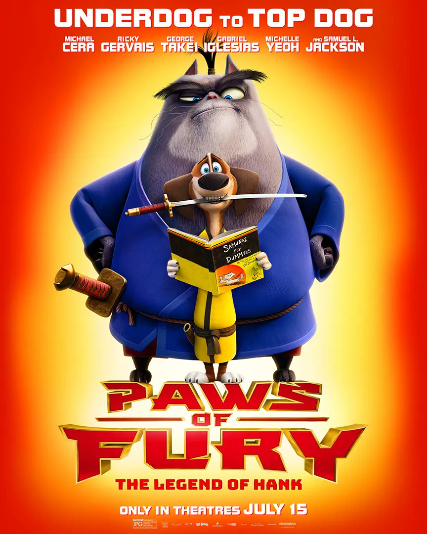 GeorgeTakei's tweet photo. Can’t wait for you all to hear me as the voice of Ohga in #PawsofFury: The Legend of Hank – in theatres July 15. https://t.co/YkAkr38k7i