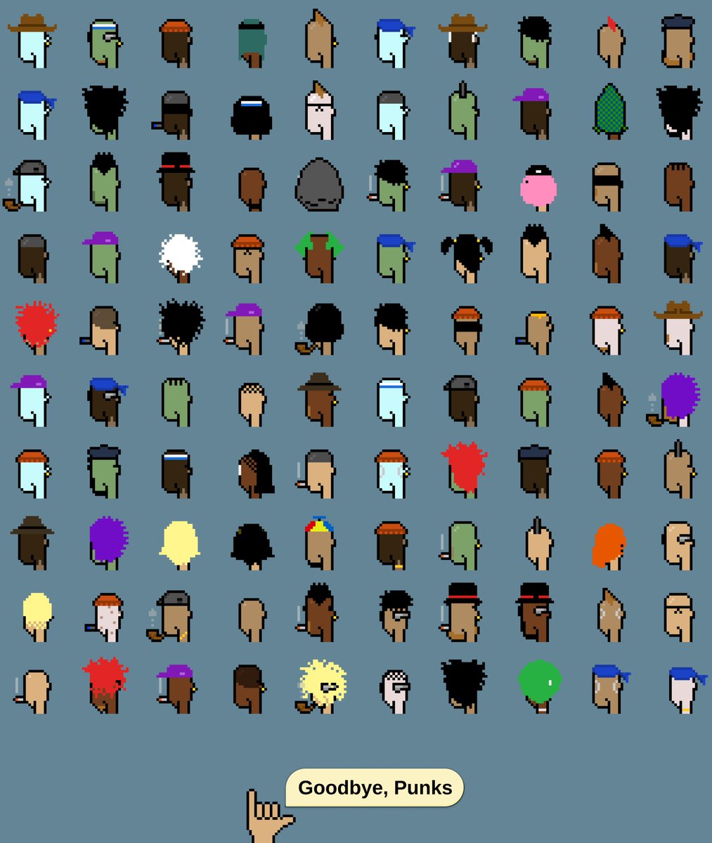 BackPunks's tweet photo. πIf you own this you own OG derivation
π€Pick up one from the floor to get a Punk's Hand
Simple.
#cryptopunks #backheads #goodbyepunks
https://t.co/zcb2IwvzMO https://t.co/uXTYI21XJJ