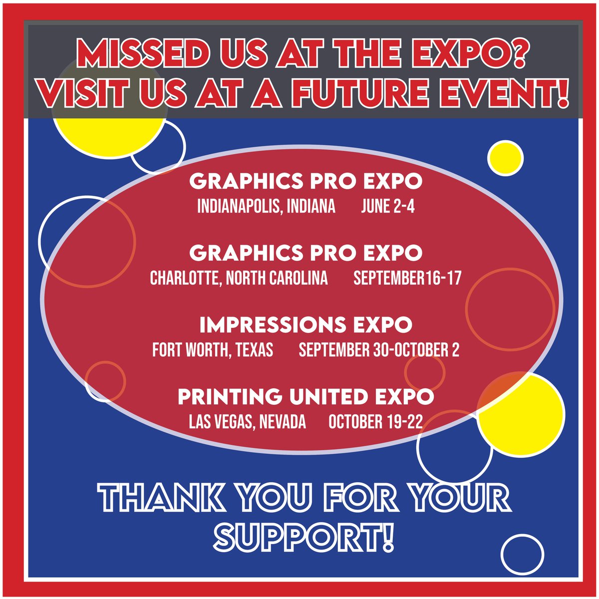 tkosales's tweet photo. What's that? The Impressions Expo is over and you never got to visit our booth? Visit us at a future event!
Special thanks to @garmentcreations and @circleclothingllc for their help in making this past show such a knockout! ππΎβ¨
#TKOSales #ImpressionsExpo #customheattransfers https://t.co/jDHGyAMpi8