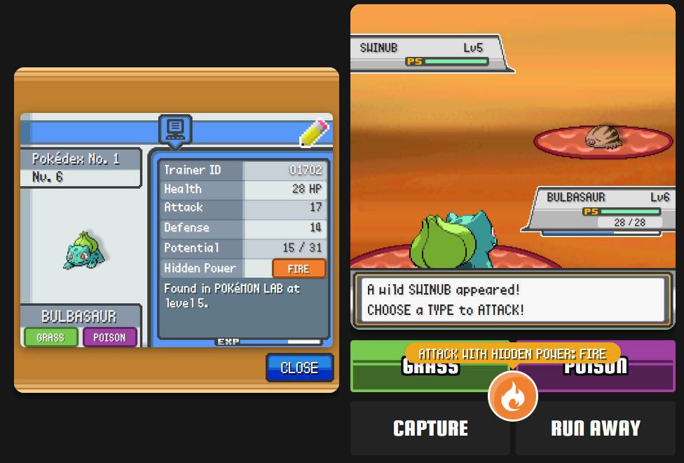 PokemonTrails_'s tweet photo. ☀️ HIDDEN POWER is READY! ☀️

Now, all your Pokémon have a random HIDDEN POWER type, and it can be used ONCE per battle.

(they will not be able to have a normal type, or any of their evolutions types)

Will you be able to find the perfect combination? 😎

https://t.co/o786ChaLYk https://t.co/bKJoxUJgRV