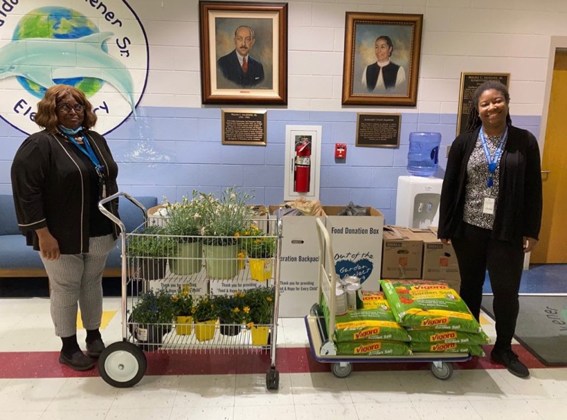 FalkenerES's tweet photo. Ms. McEchin and Ms. McNeil are making things happen for Beautification Day!  In the past 24 hours, they secured and picked up a donation from @homedepot. Thank you! Join us this Saturday from 9AM-12PM. https://t.co/PAEsTU0KI3