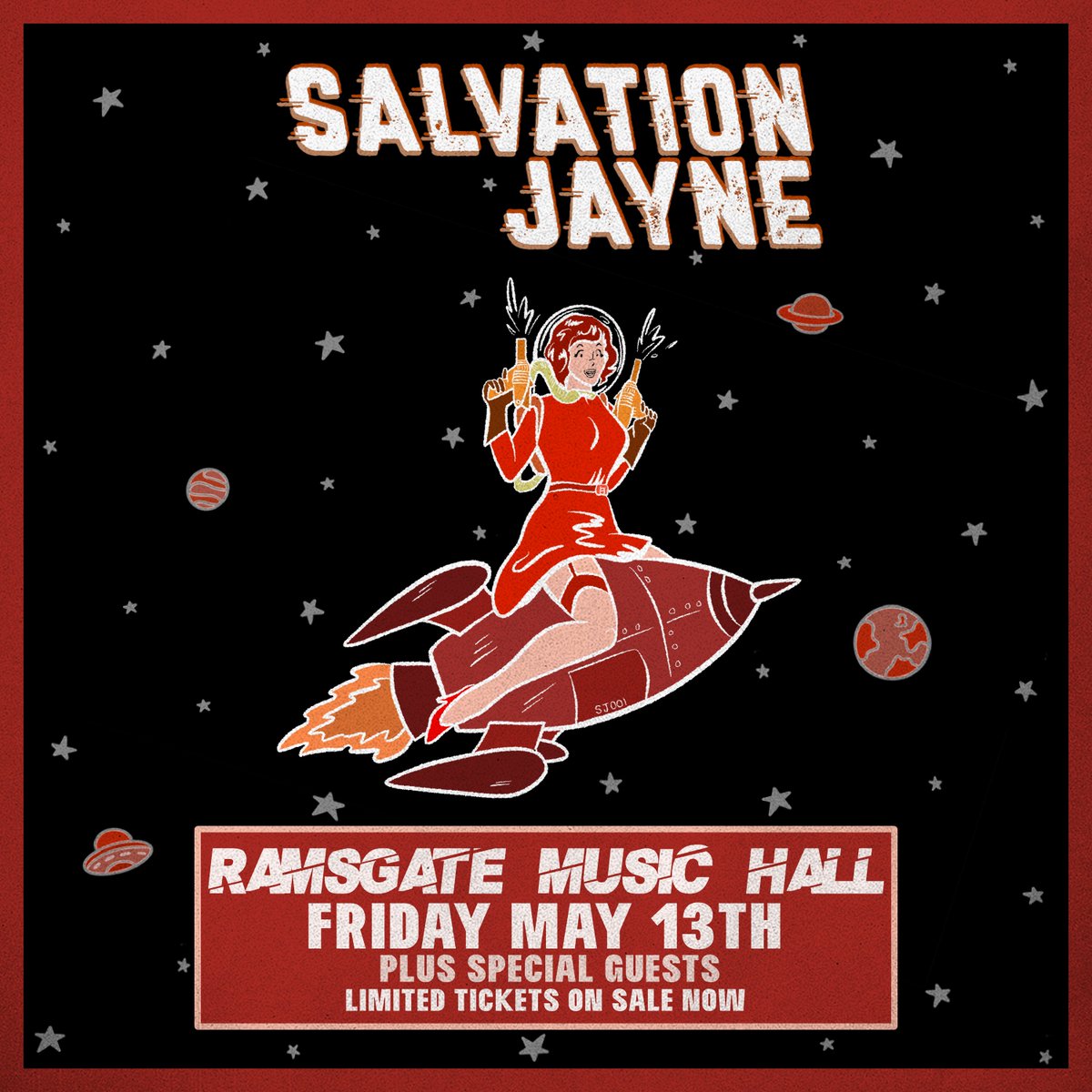 Salvation Jayne (@salvationjayne) on Twitter photo Limited tickets on sale now for our show at <a href="/RamsgateMH/">Ramsgate Music Hall</a>! Go and grab them while you can! 🚀
🎟️ - bit.ly/RamsgateMH Limited tickets on sale now for our show at <a href="/RamsgateMH/">Ramsgate Music Hall</a>! Go and grab them while you can! 🚀
🎟️ - bit.ly/RamsgateMH