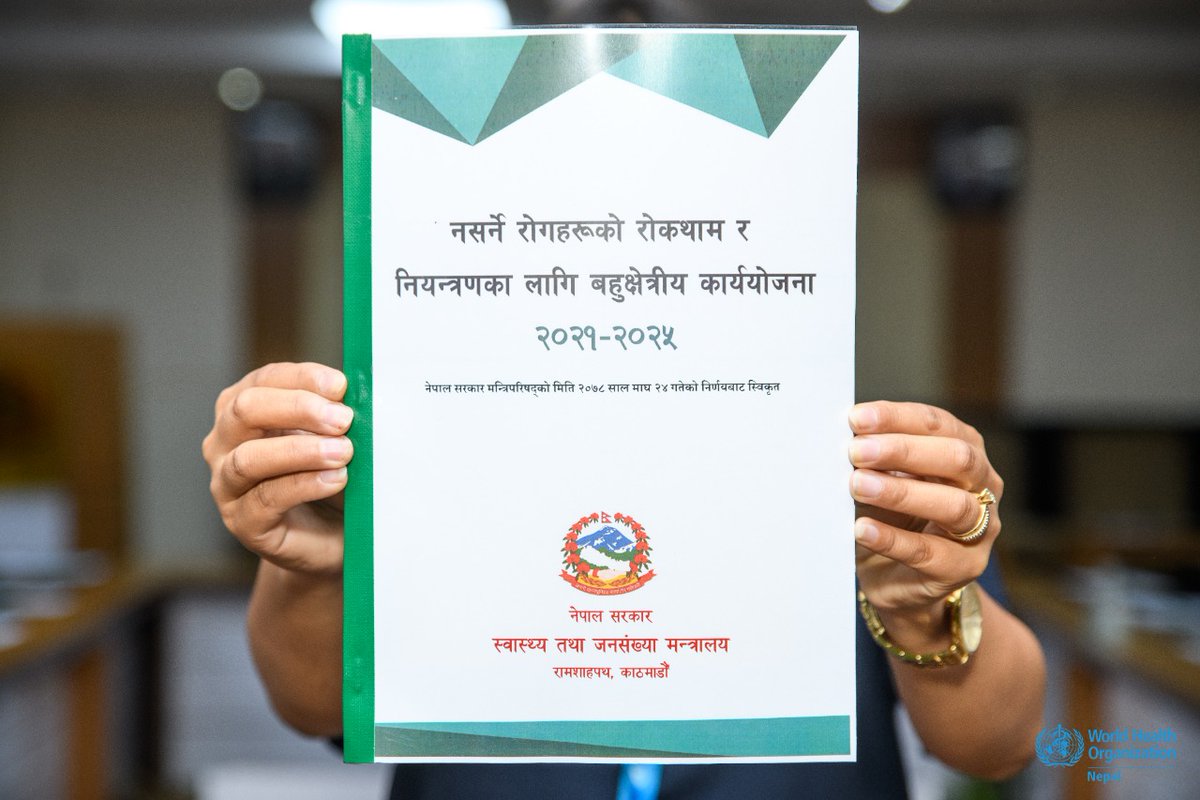 WHONepal's tweet photo. 🇳🇵 #Nepal is now another step closer to #BeatNCDs 👏

Nepal has launched the 👉 Multisectoral Action Plan for Prevention and Control of Noncommunicable Diseases (2021-2025) 👈 

@WHONepal is committed to support the implementation of this national guideline in the country.

#NCDs https://t.co/o0vBczkt4c
