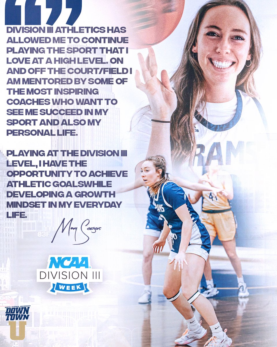 ncurams's tweet photo. In honor of #D3Week, we wanted to give a shout-out to Mary Seegers who was recently accepted to the 2022 NCAA Career in Sports Forum!

Mary is a phenomenal multi-sport student-athlete who has made a big impact on our campus, on and off the field/court. 
#NCAALearnLead https://t.co/wcfF04mWmN