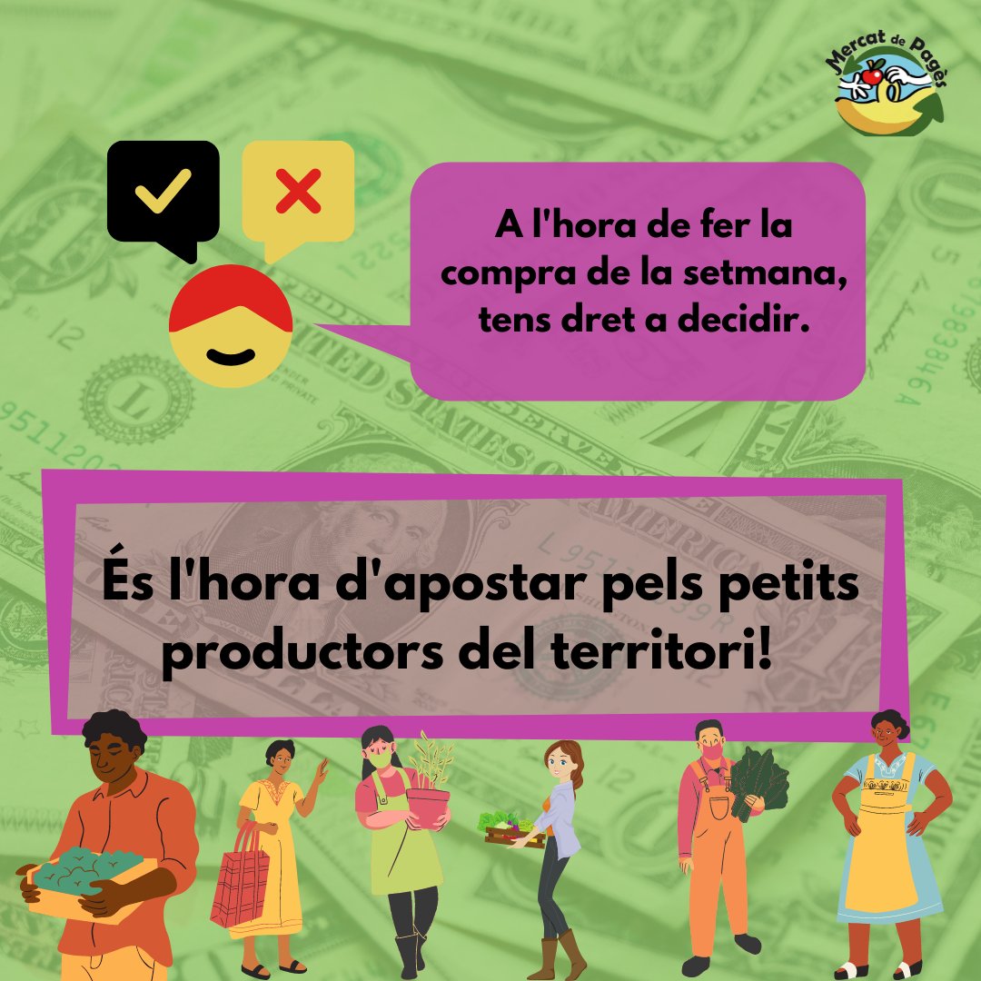 Uns beneficis aconseguits a costa de:

· La destrossa del territori i el medi ambient
· L'especulació
· L'explotació de la pagesia.

🛒A l'hora de fer la compra, tens dret a decidir. Aposta per productes de proximitat i de petits productors!

#Especulació #Agroindustria