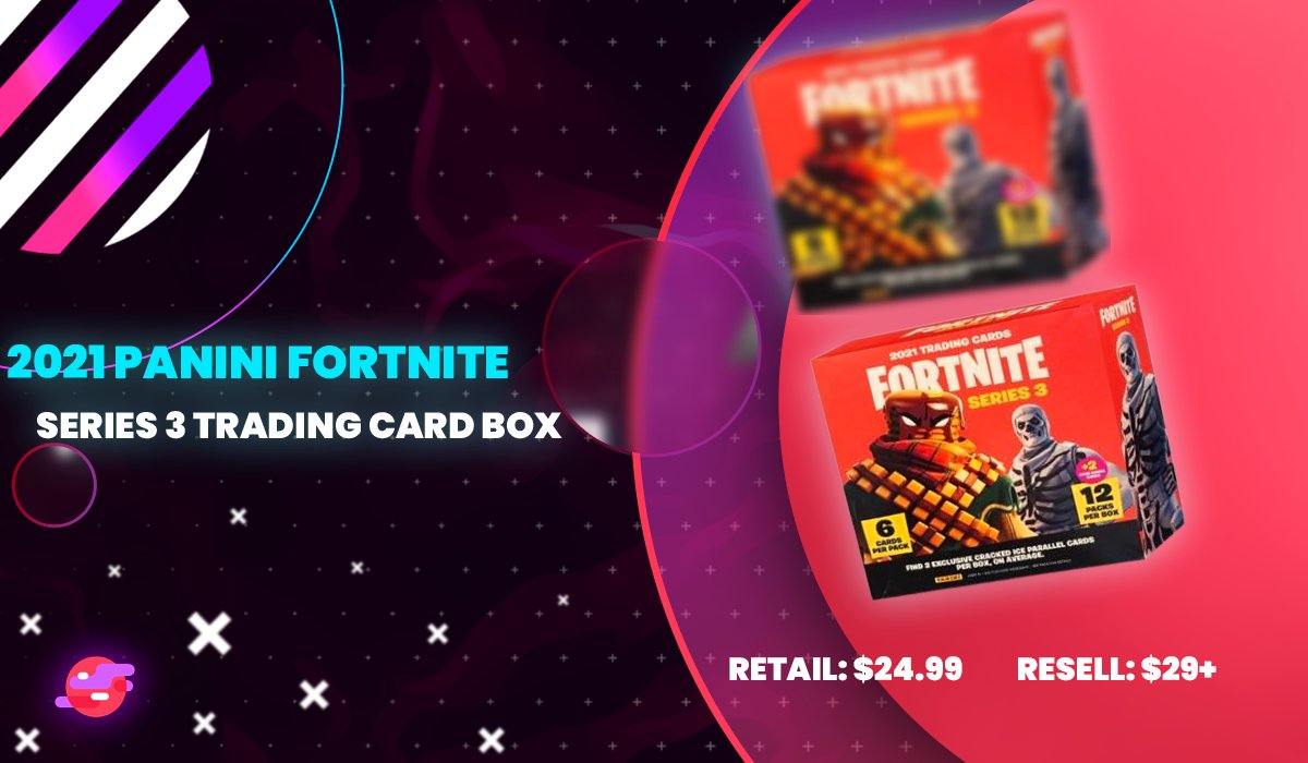CardWorldIO's tweet image. The Panini 2021 Fortnite Series 3 set is now available! This box contains 12 packs, each containing 6 cards.🔥🔥🔥🔥🔥
What do you think about these?🤔🧠💭
Tell us in the comments section...💬💬
TAG A FRIEND + LIKE + RT!!🤑🤑