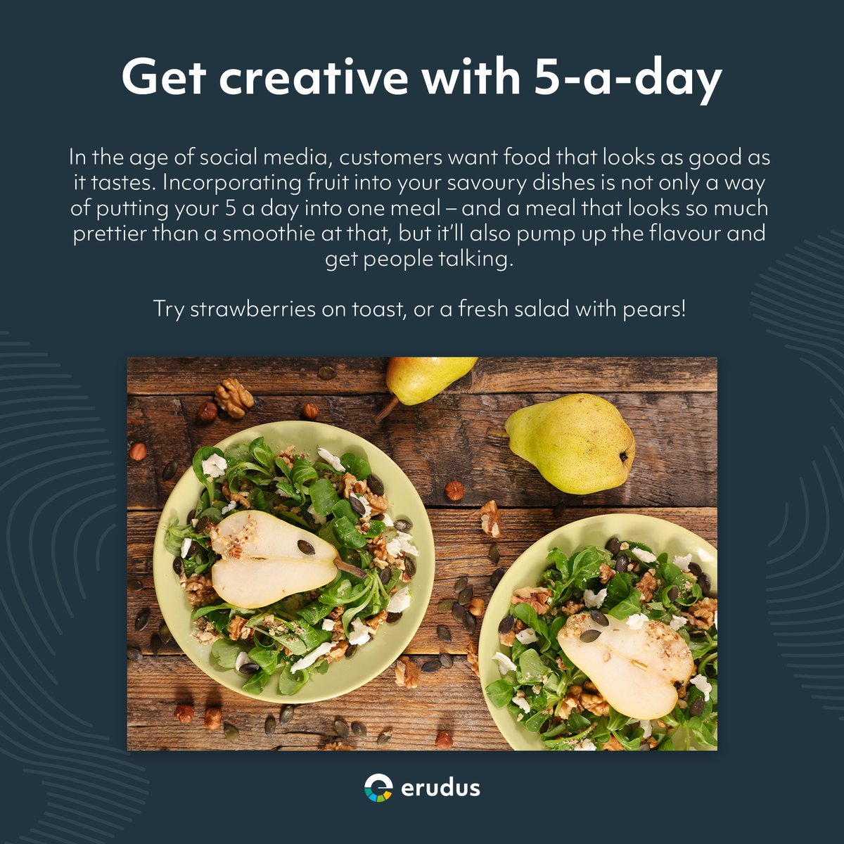 ErudusUK's tweet photo. Some of our Best Healthy Menu Switches... 

Click here to learn even more here: https://t.co/4NwGT6FdDe

#food #health #healthymenu #healthymenuideas #foodservice #foodindustry #healthyfood #foodinspiration https://t.co/J0VGCdjuFr
