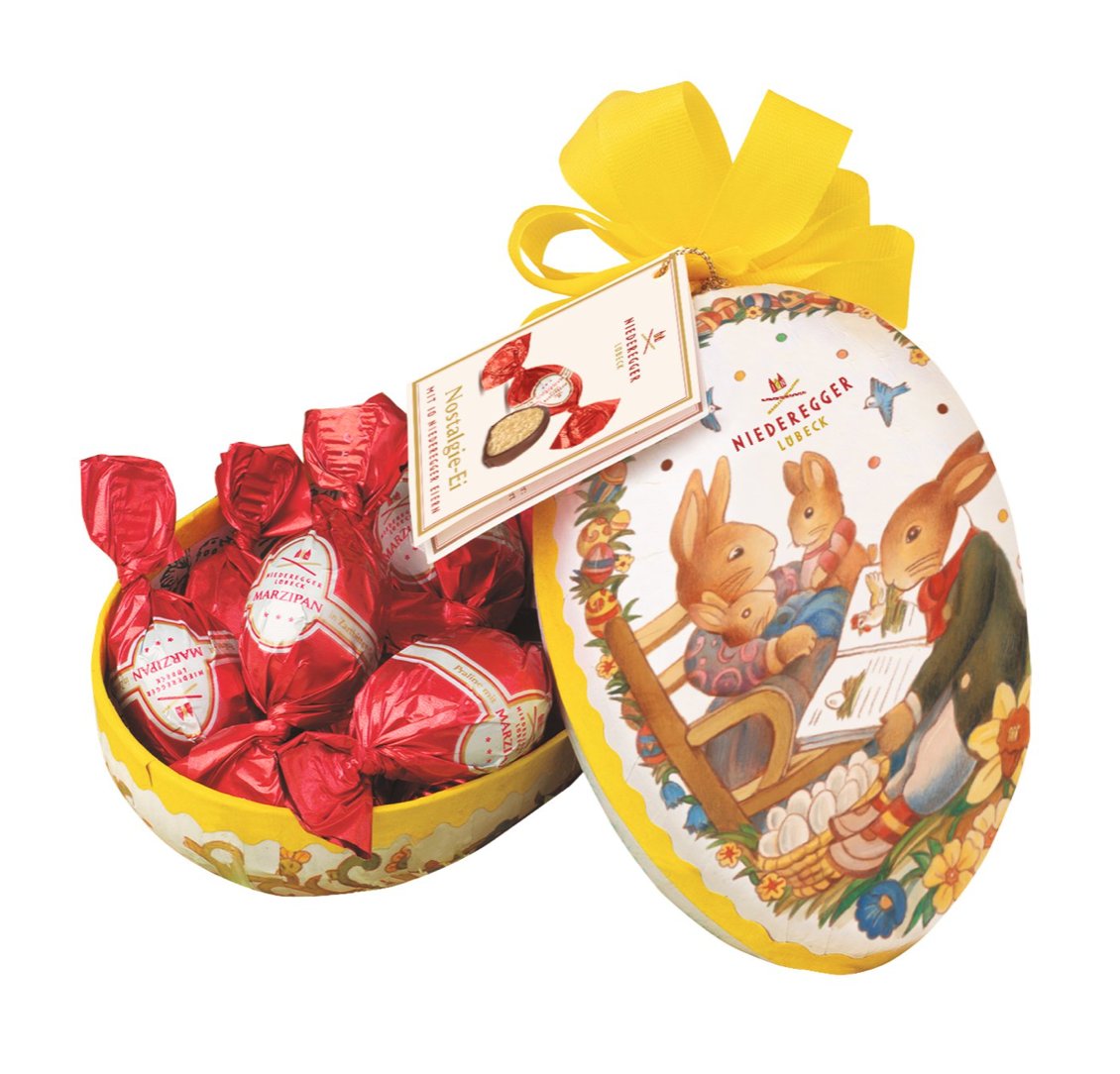 Niederegger_UK's tweet photo. ๐๐๐ Last few of our nostalgia eggs left with this beautiful illustrative design ๐๐๐
The perfect gift to take over at Easter weekend, or to keep for hunts at home.
#niederegger #easter #easteregg #easterhunts #chocolate #marzipan #easterabbit #eastertreat #eastergift https://t.co/db82s77SMq