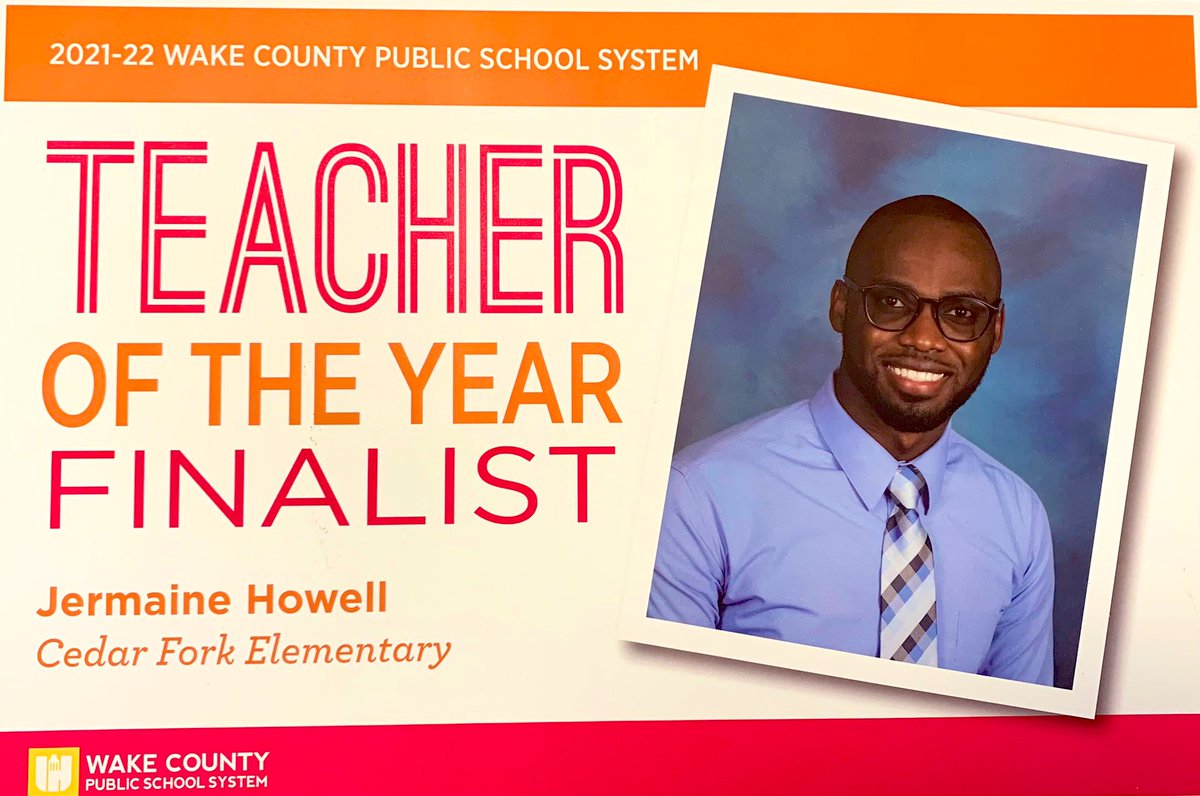 JermaineRHowell's tweet photo. I am truly honored to be a finalist for the WCPSS Teacher of the Year award!  #grateful https://t.co/UCznV2x9sW
