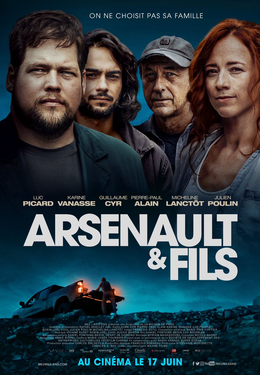 SphereFilmsQC's tweet photo. 🔧 🚗 ARSENAULT & FILS de Rafaël Ouellet, à l’affiche dès le 17 juin au Québec.
Après la bande-annonce, l’affiche des Arsenault est maintenant dévoilée, découvrez la famille tissée serrée du Québec qui tire profit de la chasse illégale 🦌
#ArsenaultEtFils https://t.co/yRHkZlxtOp
