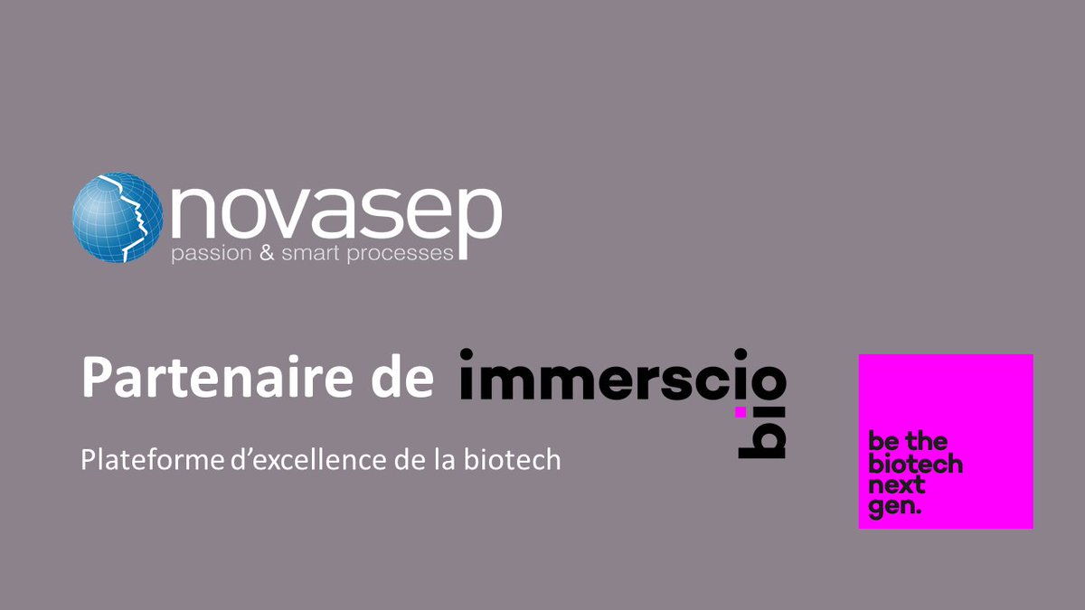 Novasep est fier de collaborer avec @Immerscio, nouvelle plateforme digitale de #formation en #biotechnologie, avec des outils numériques et immersifs à la pointe de la #technologie pour former les talents de demain.

#Biotech #Formation #Innovation