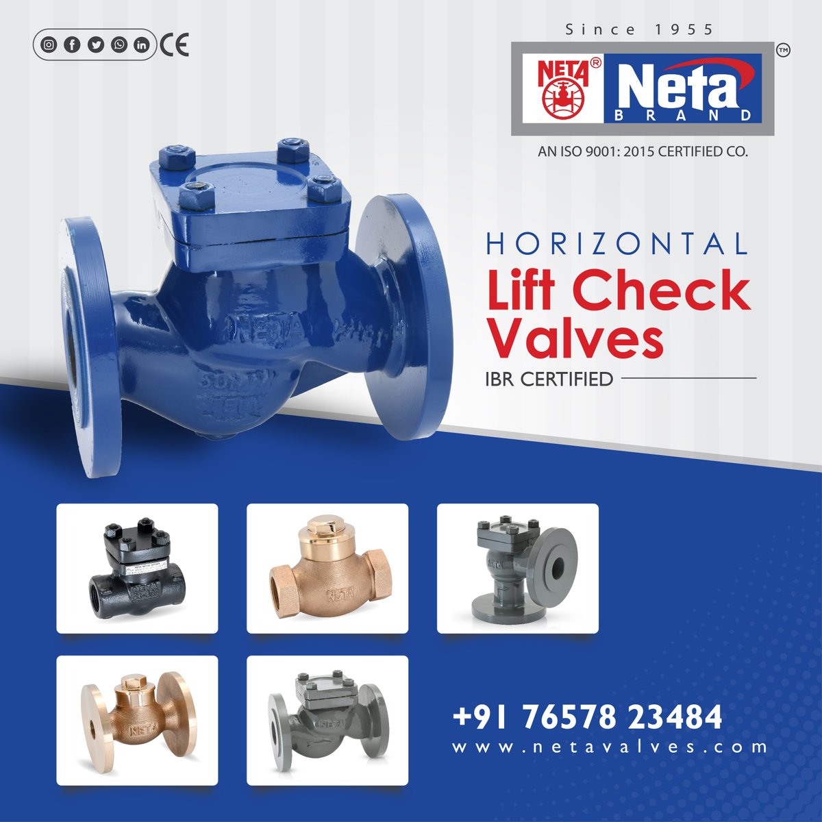NetaMetalWorks's tweet photo. Neta Metal works is offering a full range of Neta Brand Horizontal Lift Check Valves. These Valves are available in Bronze, Cast iron, Cast steel and Forged steel.
W - https://t.co/ClMitH6059
Call - 7657823484
Email - Info@Netametal.com
#Valve #netavalve #Netametalworks https://t.co/cru2egR1xa