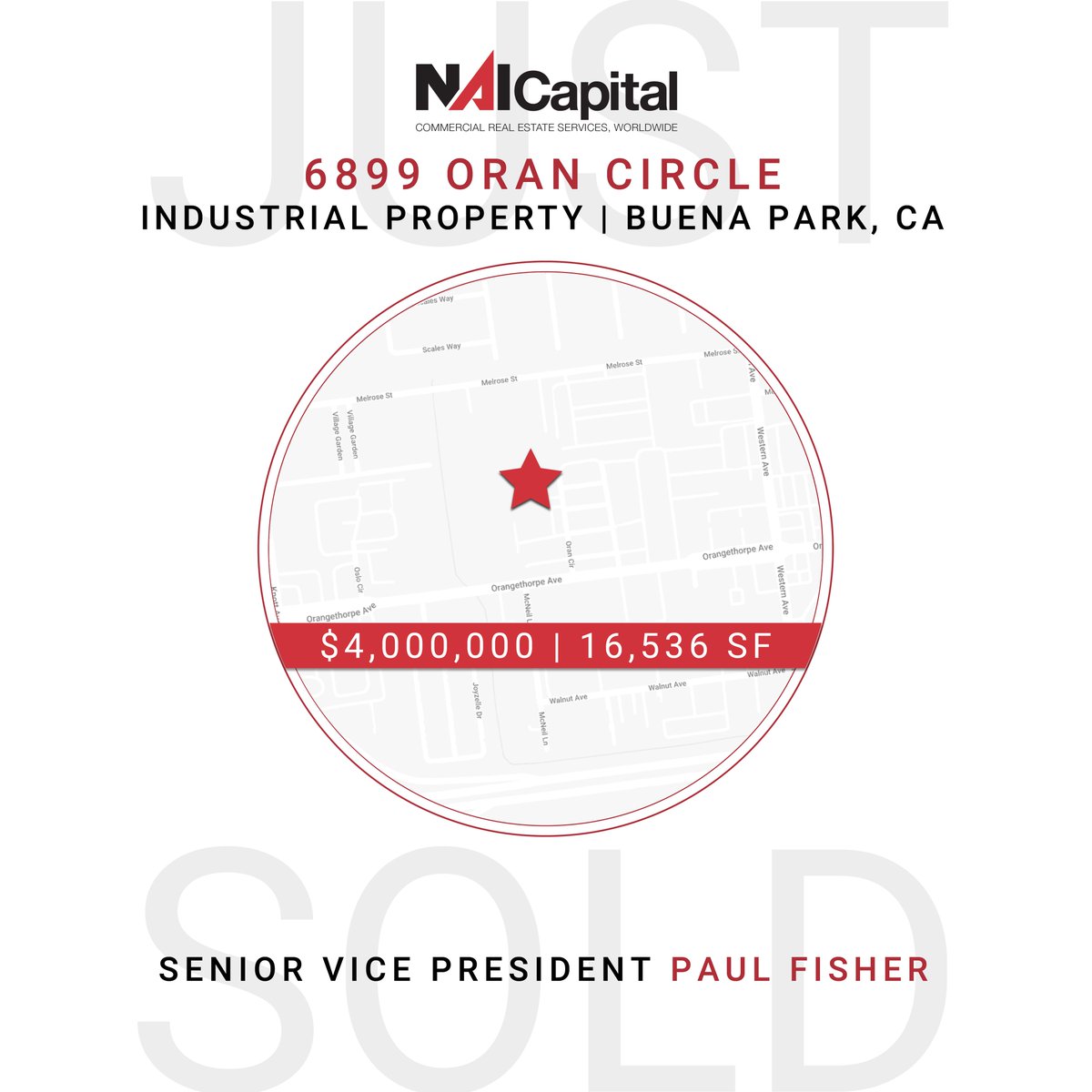 JUST SOLD 💥  This industrial property is centrally located in Buena Park.
.
.
.
#justsold #cre #commercialrealestate #losangeles #westhollyood #naicapital #naiglobal #creativeoffice #office #realestate #beverlyhills #santamonica #retail #iindustrial