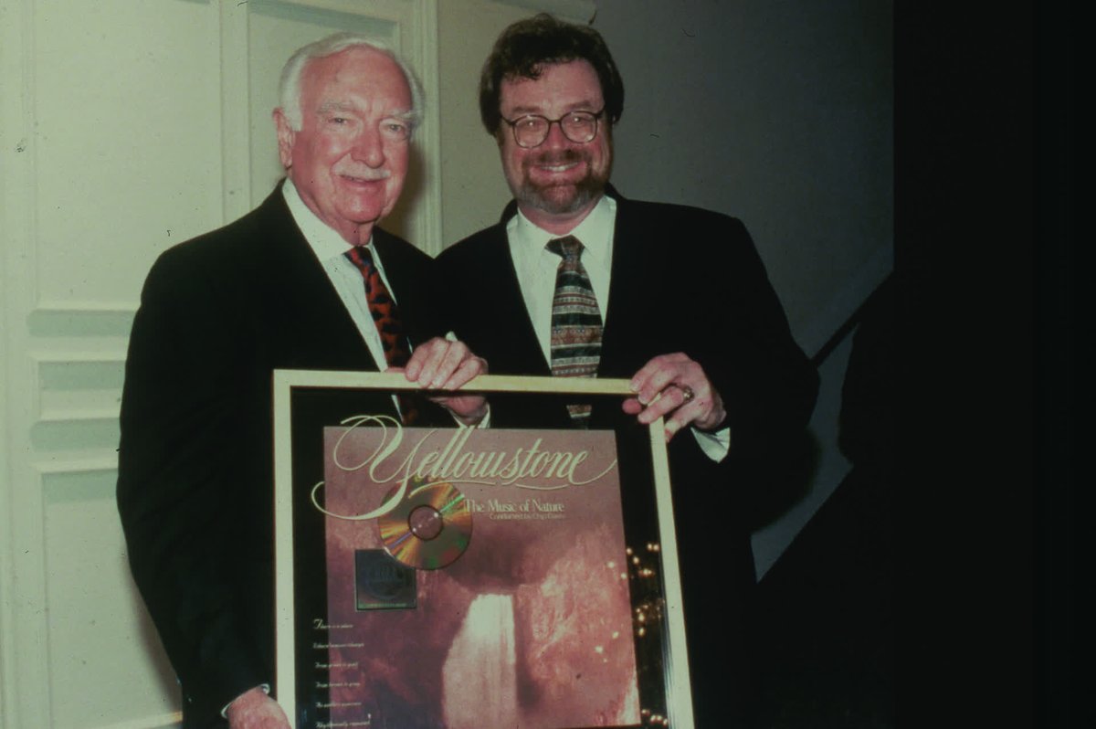 MannheimSteam's tweet photo. Chip was recognized for his “Yellowstone - the Music of Nature” album which helped raise funds for the park after devastating fires in 1988.  He was congratulated by the late Walter Cronkite. #TBT https://t.co/oueq9pS2n5