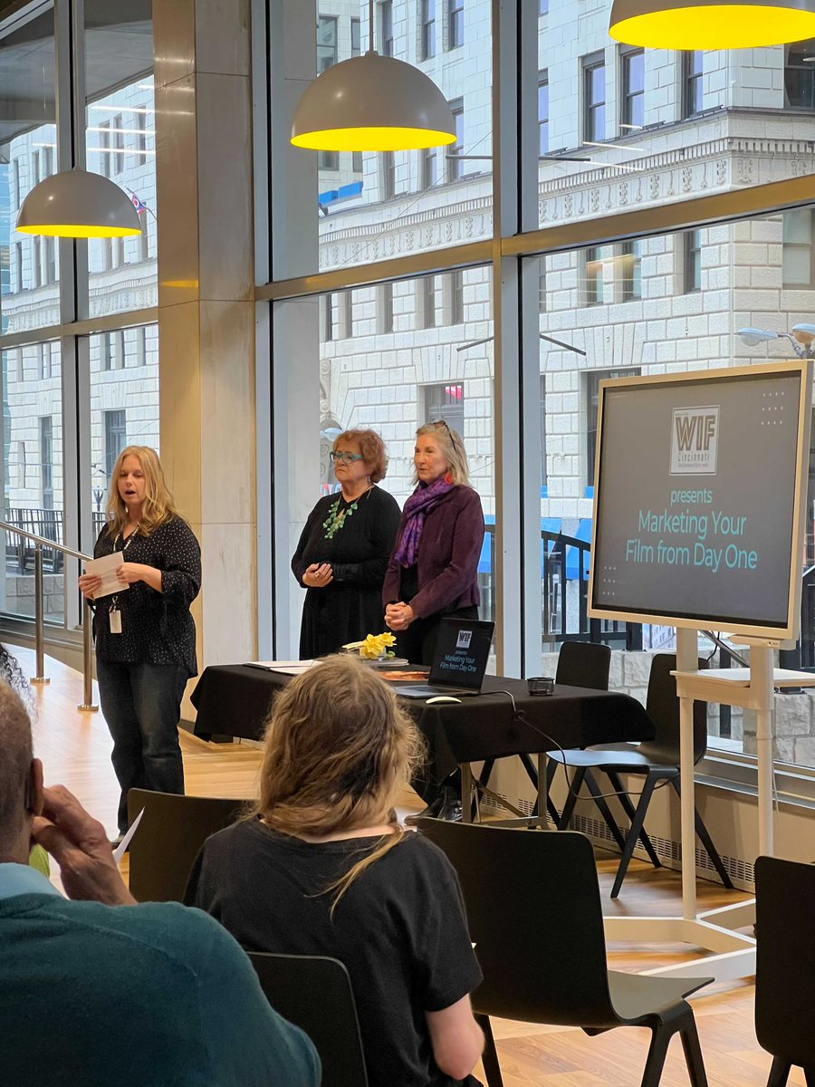 Kali Reaves, our team’s Instagram Reels and TikTok superstar, represented Scooter Media at <a href="/WIFCincinnati/">Women in Film Cincinnati</a>'s “Marketing Your Film From Day One” event with Margaret McGurk earlier this week. We were happy to sponsor this empowering event and learn from women in the film industry!