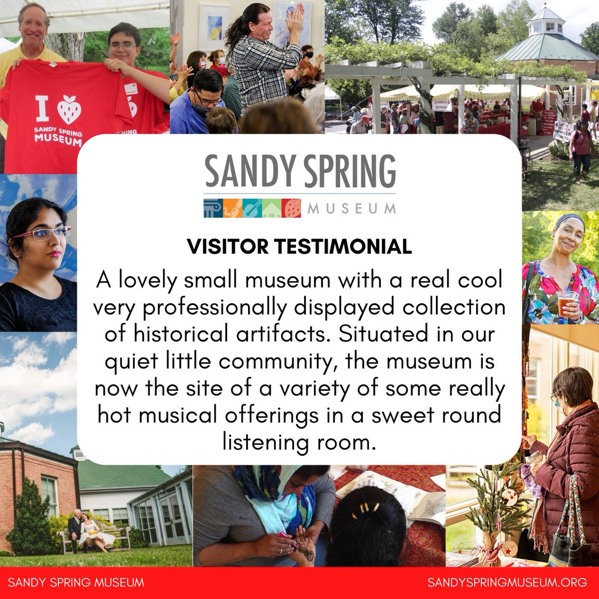 SSMuseum's tweet photo. At #SandySpringMuseum, we are proud to serve as a corner stone of the community and provide activities for patrons of all ages & interests! Come see what the buzz is all about at Beer & Berries on April 23 & the 40th Annual Strawberry Festival on June 11 โ 12. ๐ See you soon! ๐ค https://t.co/2TTnT5A3EA
