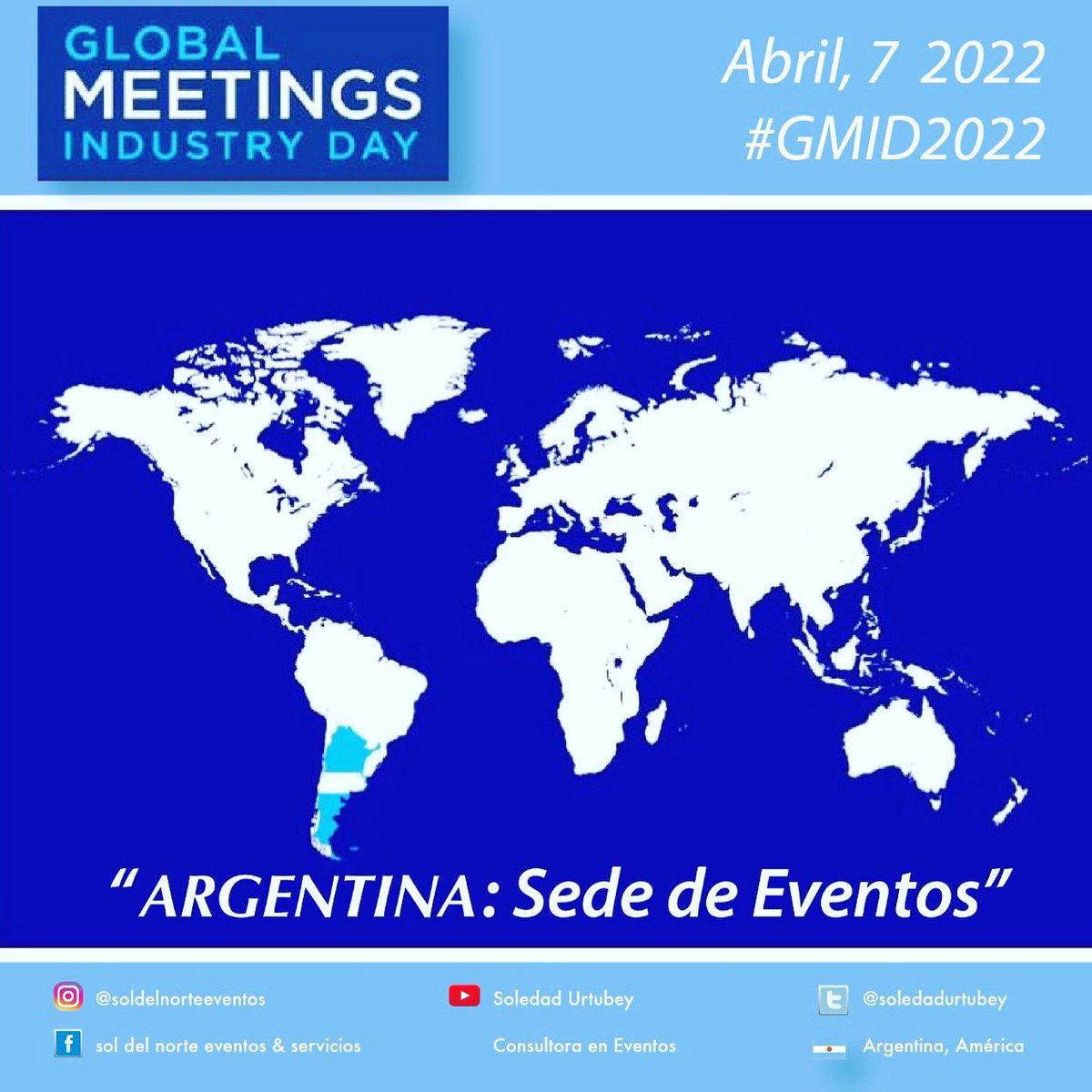 Felizzz dia a todos y cada uno de los profesionales de esta gran familia de la Industria de Reuniones!
Brindemos juntos por la pasion, la dedicación y el profesionalismo con el que sumamos bienestar al desarrollo de nuestros destinos 👏
#DiaMundialDeLaIndustriaDeReuniones
#GMID22