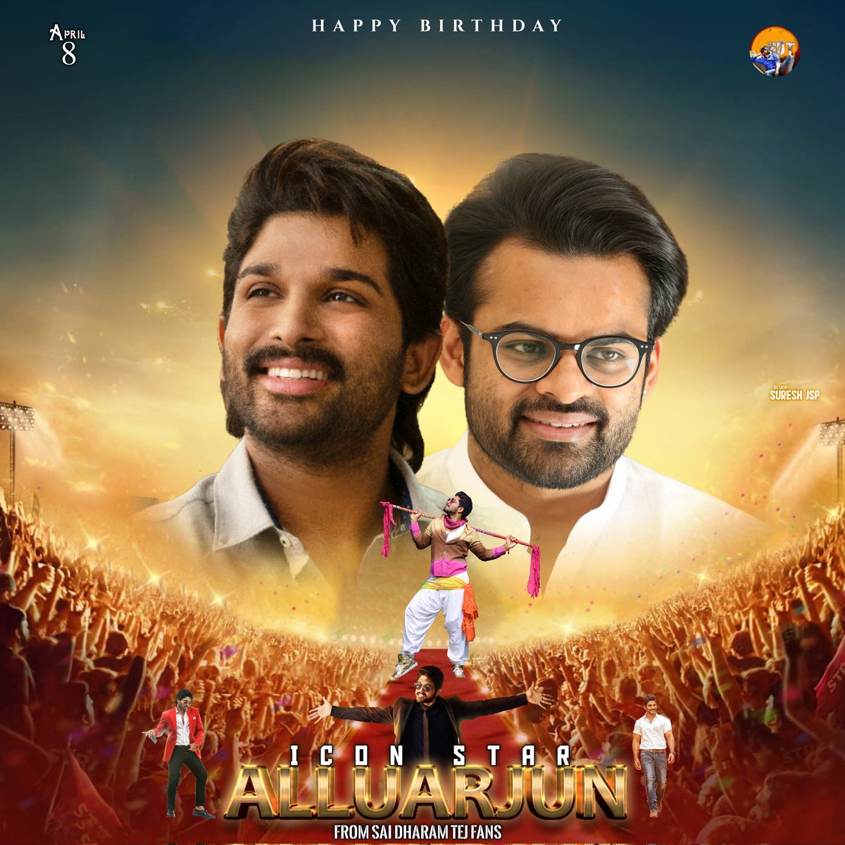 SDTFollower's tweet photo. Wishing You A Very Happy Birthday To Our Own Icon Star And Hardworker In Tollywood Actors @alluarjun Garu....🥳🥳🥳

FROM #TeamSDT

#HappyBirthdayAlluArjun https://t.co/LJZlDyarwg