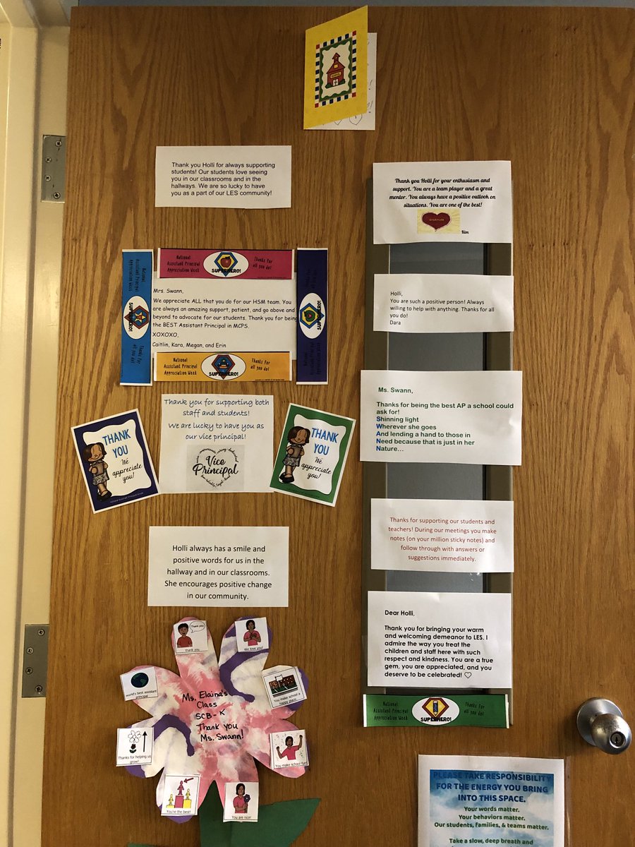 APHolli9's tweet photo. Cannot thank our awesome LES staff &amp; students enough for their thoughtful remarks during AP Appreciation Week! 💜 https://t.co/YX8NeTWghM